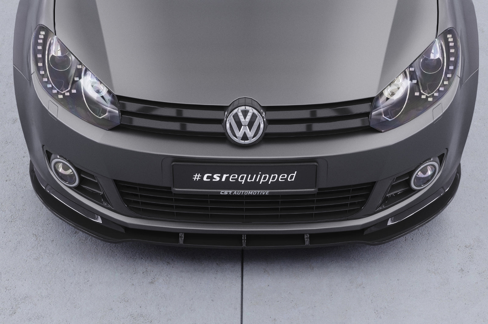 CSR Frontspoiler | Cup-Spoilerlippe mit ABE für VW Golf 6 CSL035-S Strukturiert schwarz matt (keine Lackierung erforderlich)