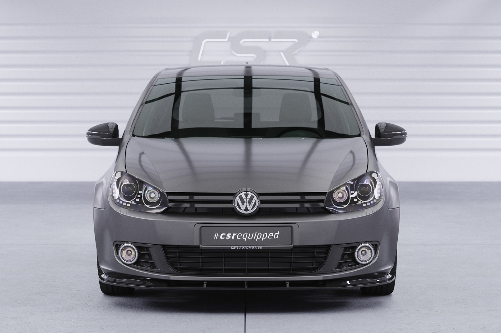 CSR Frontspoiler | Cup-Spoilerlippe mit ABE für VW Golf 6 CSL035-C Carbon Look Hochglanz (keine Lackierung erforderlich)