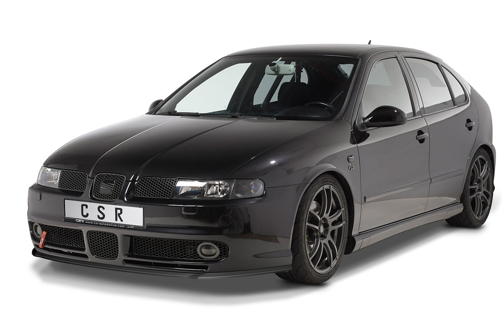 CSR Frontspoiler | Cup-Spoilerlippe mit ABE für Seat Leon 1 (1M) Cupra/Sport/FR CSL052-G Glossy schwarz Hochglanz (keine Lackierung erforderlich)