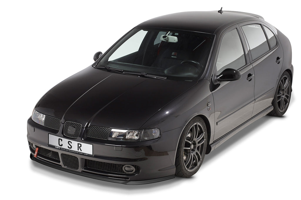CSR Frontspoiler | Cup-Spoilerlippe mit ABE für Seat Leon 1 (1M) Cupra/Sport/FR CSL052-G Glossy schwarz Hochglanz (keine Lackierung erforderlich)