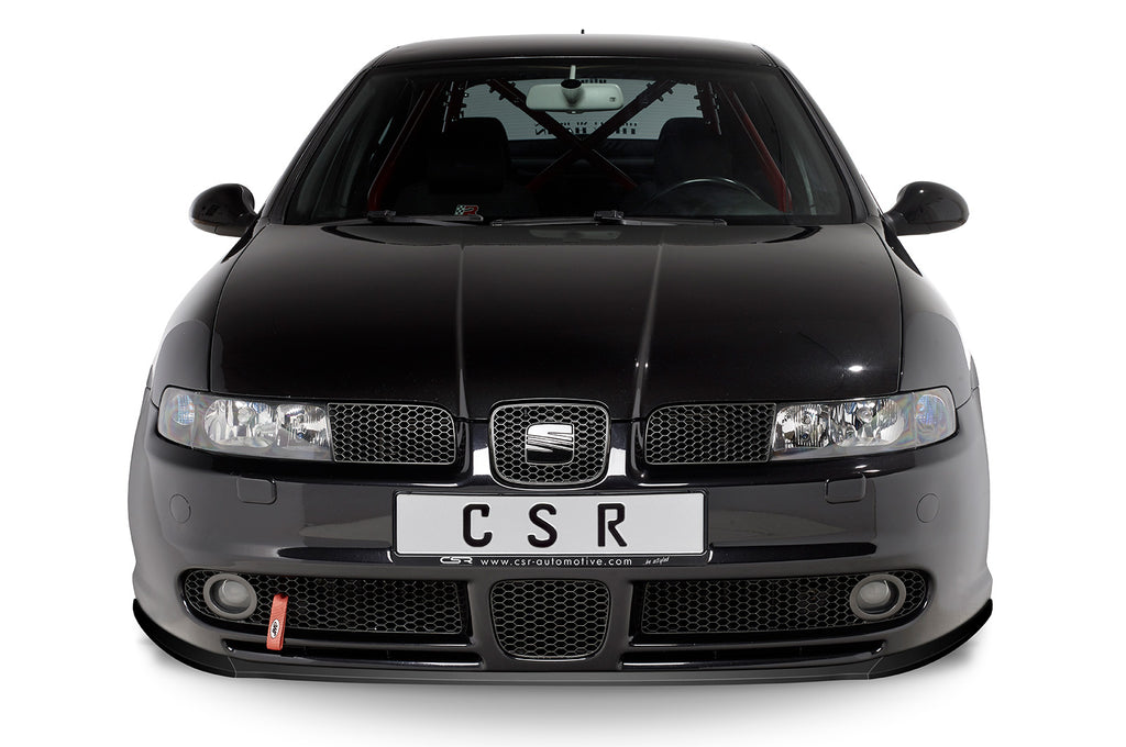 CSR Frontspoiler | Cup-Spoilerlippe mit ABE für Seat Leon 1 (1M) Cupra/Sport/FR CSL052-G Glossy schwarz Hochglanz (keine Lackierung erforderlich)
