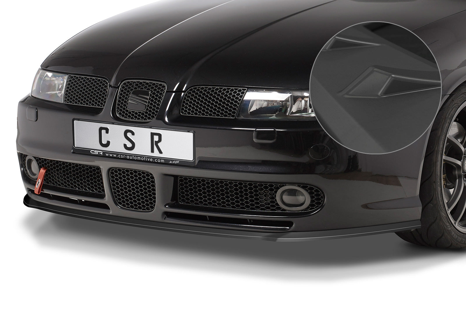 CSR Frontspoiler | Cup-Spoilerlippe mit ABE für Seat Leon 1 (1M) Cupra/Sport/FR CSL052-L Unlackiert roh (Lackierung erforderlich)