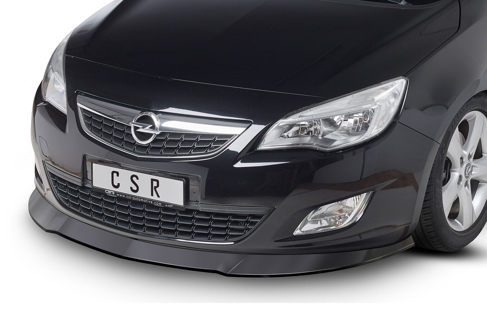 CSR Frontspoiler | Cup-Spoilerlippe mit ABE für Opel Astra J CSL064-S Strukturiert schwarz matt (keine Lackierung erforderlich)