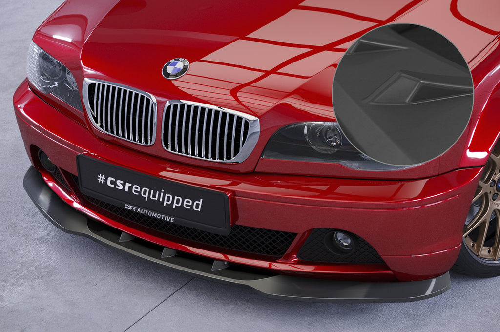 CSR Frontspoiler | Cup-Spoilerlippe mit ABE für BMW 3er E46 Coupe / Cabrio CSL073-L Unlackiert roh (Lackierung erforderlich)