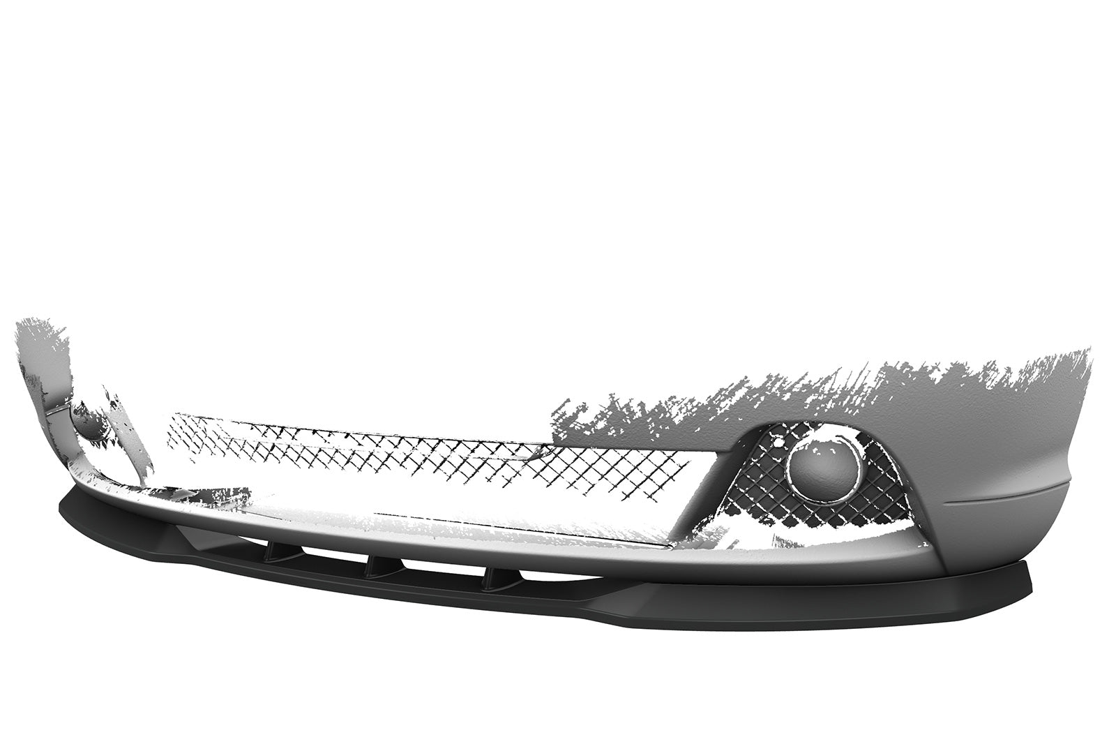 CSR Frontspoiler | Cup-Spoilerlippe mit ABE für BMW 3er E46 Coupe / Cabrio CSL073-L Unlackiert roh (Lackierung erforderlich)