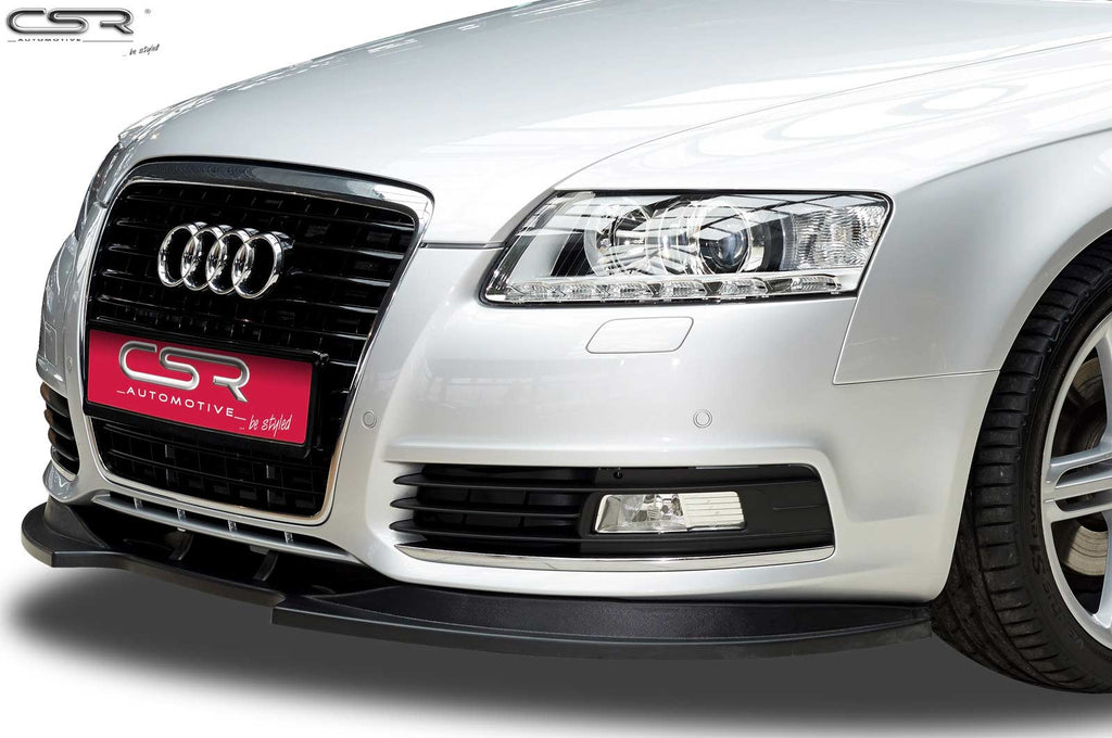 CSR Frontspoiler | Cup-Spoilerlippe mit ABE für Audi A6 4F S-Line CSL106-S Strukturiert schwarz matt (keine Lackierung erforderlich)