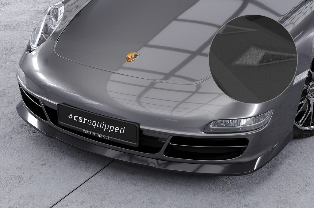 CSR Frontspoiler | Cup-Spoilerlippe mit ABE für Porsche 911/997 CSL114-S Strukturiert schwarz matt (keine Lackierung erforderlich)