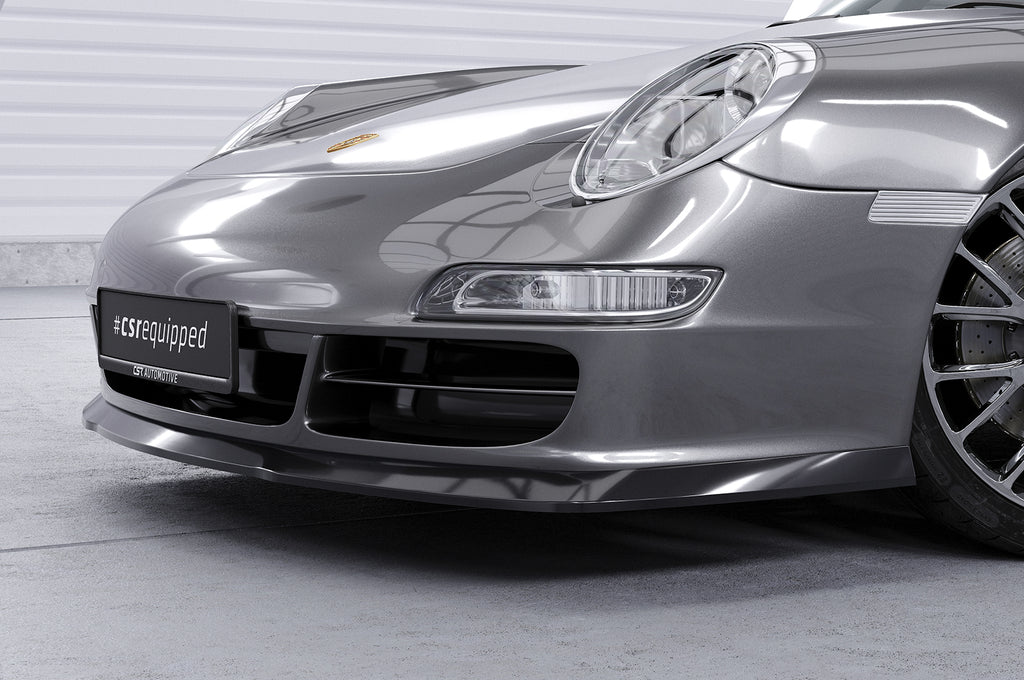CSR Frontspoiler | Cup-Spoilerlippe mit ABE für Porsche 911/997 CSL114-S Strukturiert schwarz matt (keine Lackierung erforderlich)