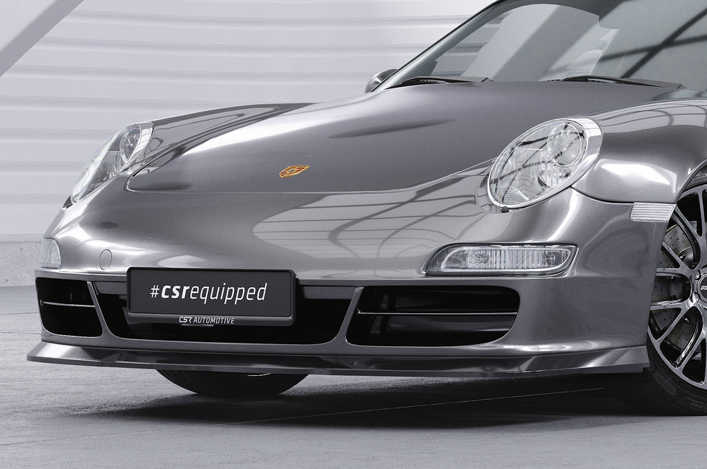 CSR Frontspoiler | Cup-Spoilerlippe mit ABE für Porsche 911/997 CSL114-S Strukturiert schwarz matt (keine Lackierung erforderlich)