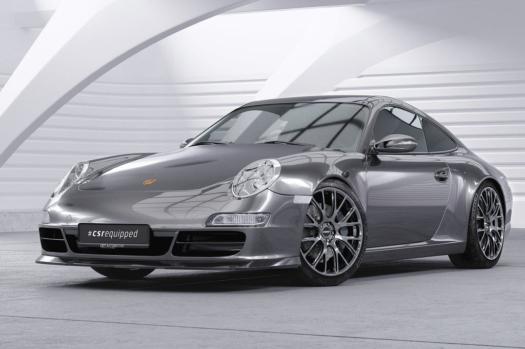 CSR Frontspoiler | Cup-Spoilerlippe mit ABE für Porsche 911/997 CSL114-S Strukturiert schwarz matt (keine Lackierung erforderlich)
