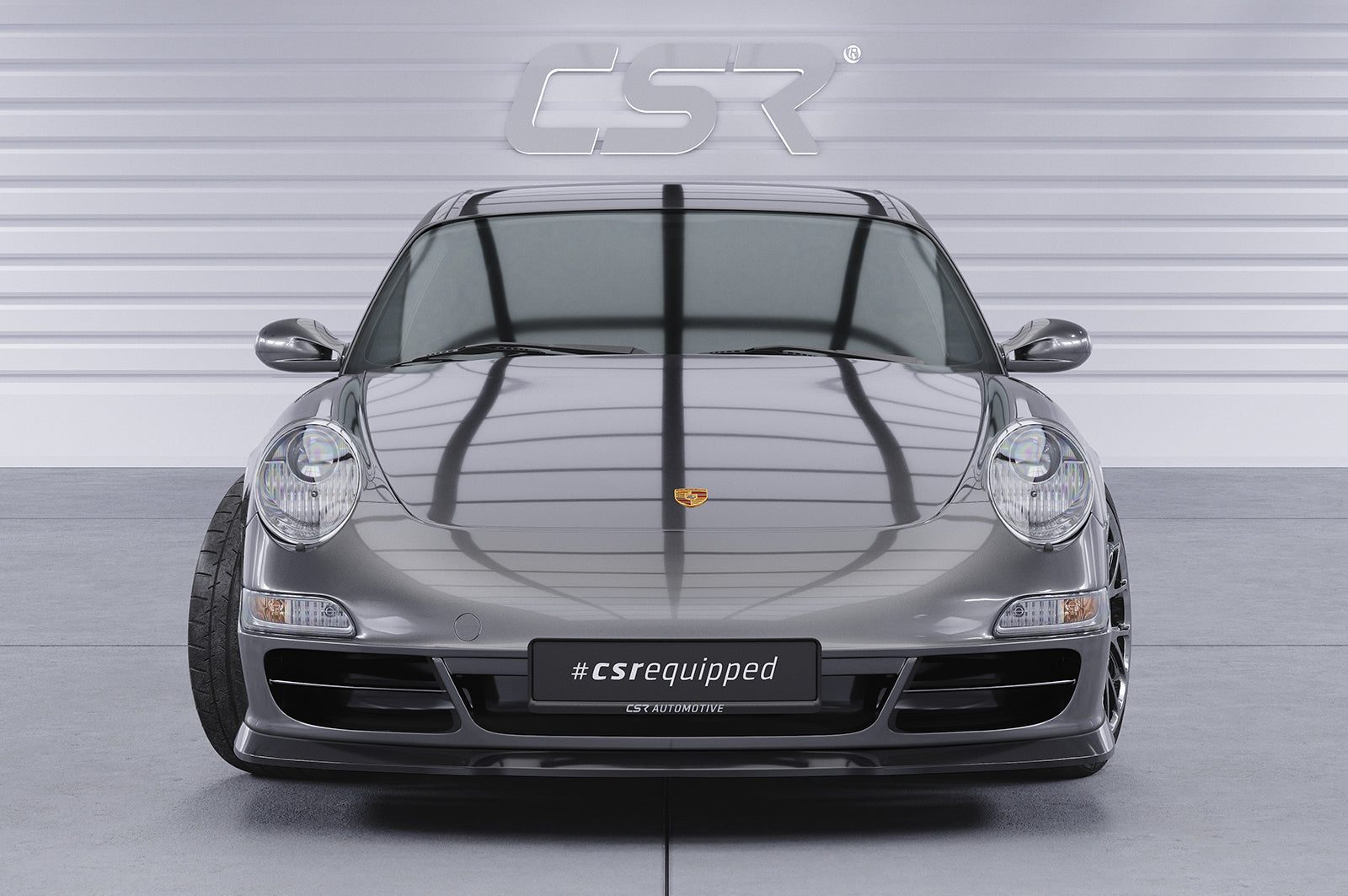 CSR Frontspoiler | Cup-Spoilerlippe mit ABE für Porsche 911/997 CSL114-S Strukturiert schwarz matt (keine Lackierung erforderlich)