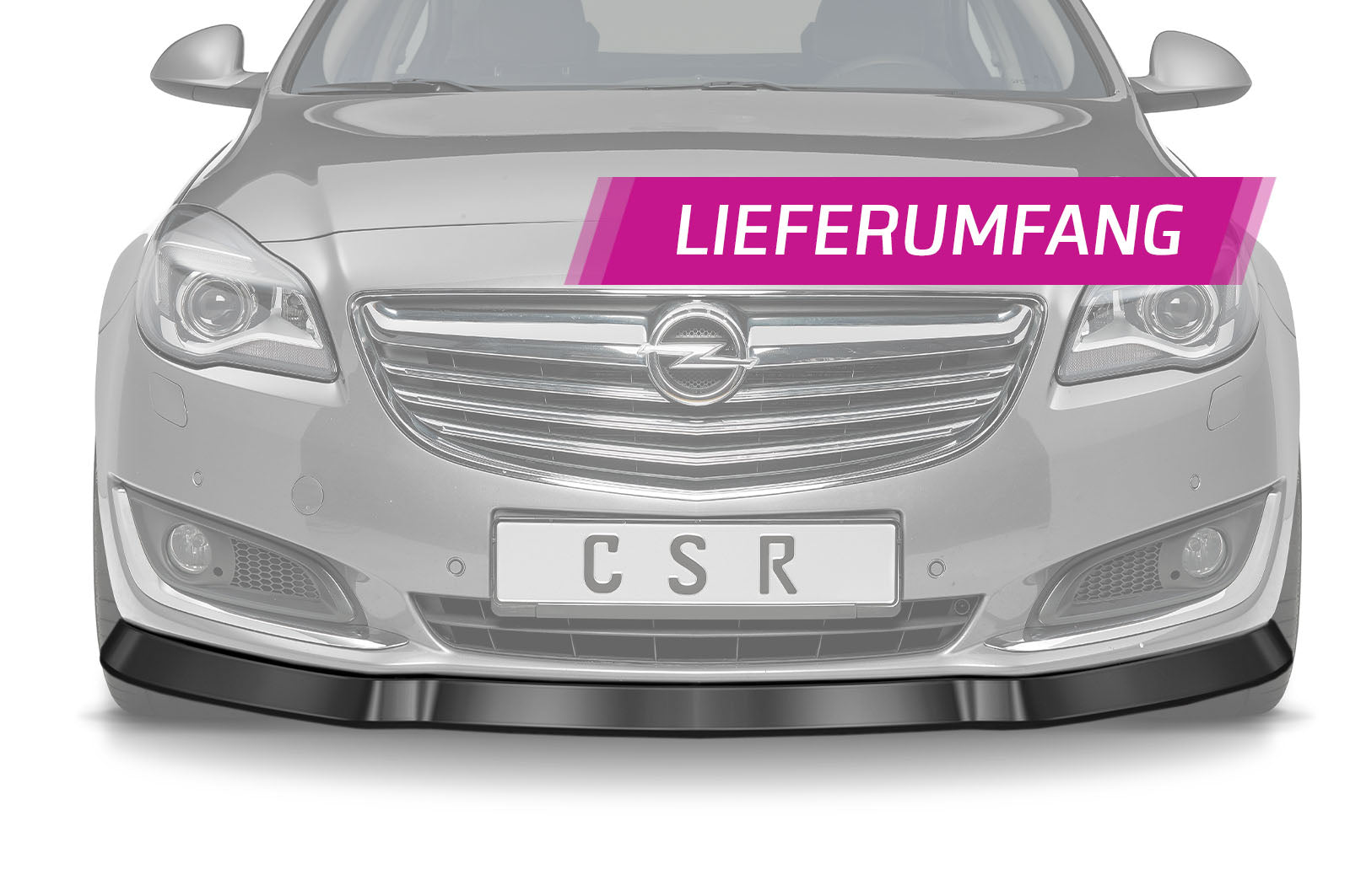 CSR Frontspoiler | Cup-Spoilerlippe mit ABE für Opel Insignia A CSL131-S Strukturiert schwarz matt (keine Lackierung erforderlich)