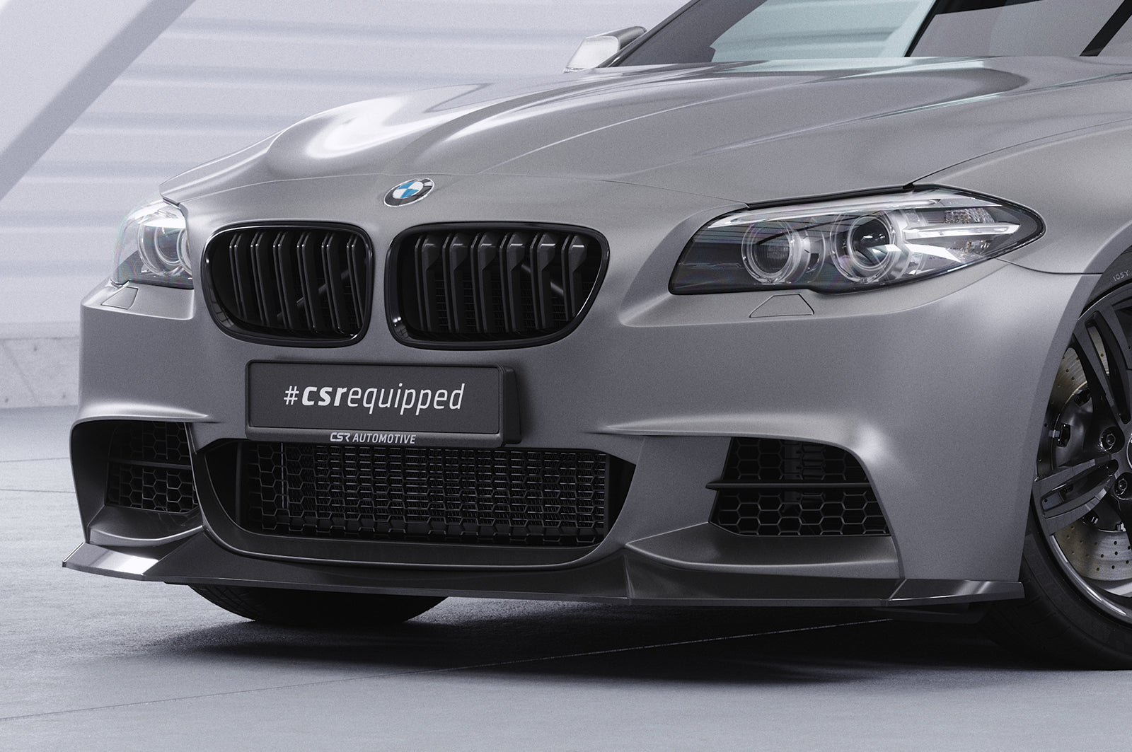 CSR Frontspoiler | Cup-Spoilerlippe mit ABE für BMW 5er F10/F11 M-Paket CSL137-L Unlackiert roh (Lackierung erforderlich)