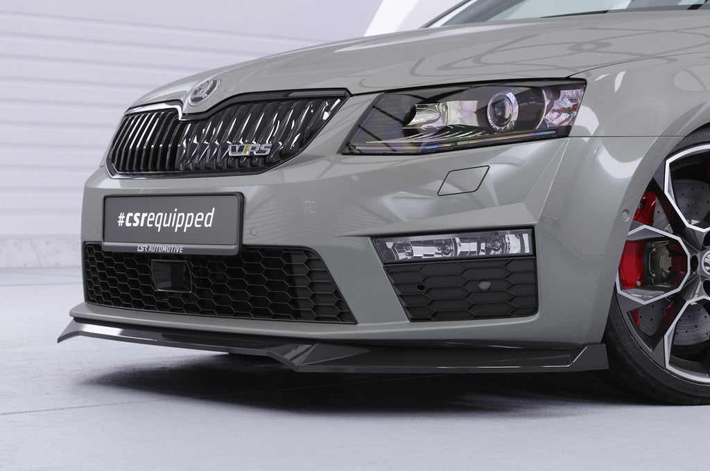 CSR Frontspoiler | Cup-Spoilerlippe mit ABE für Skoda Octavia 3 (Typ 5E) RS CSL150-L Unlackiert roh (Lackierung erforderlich)