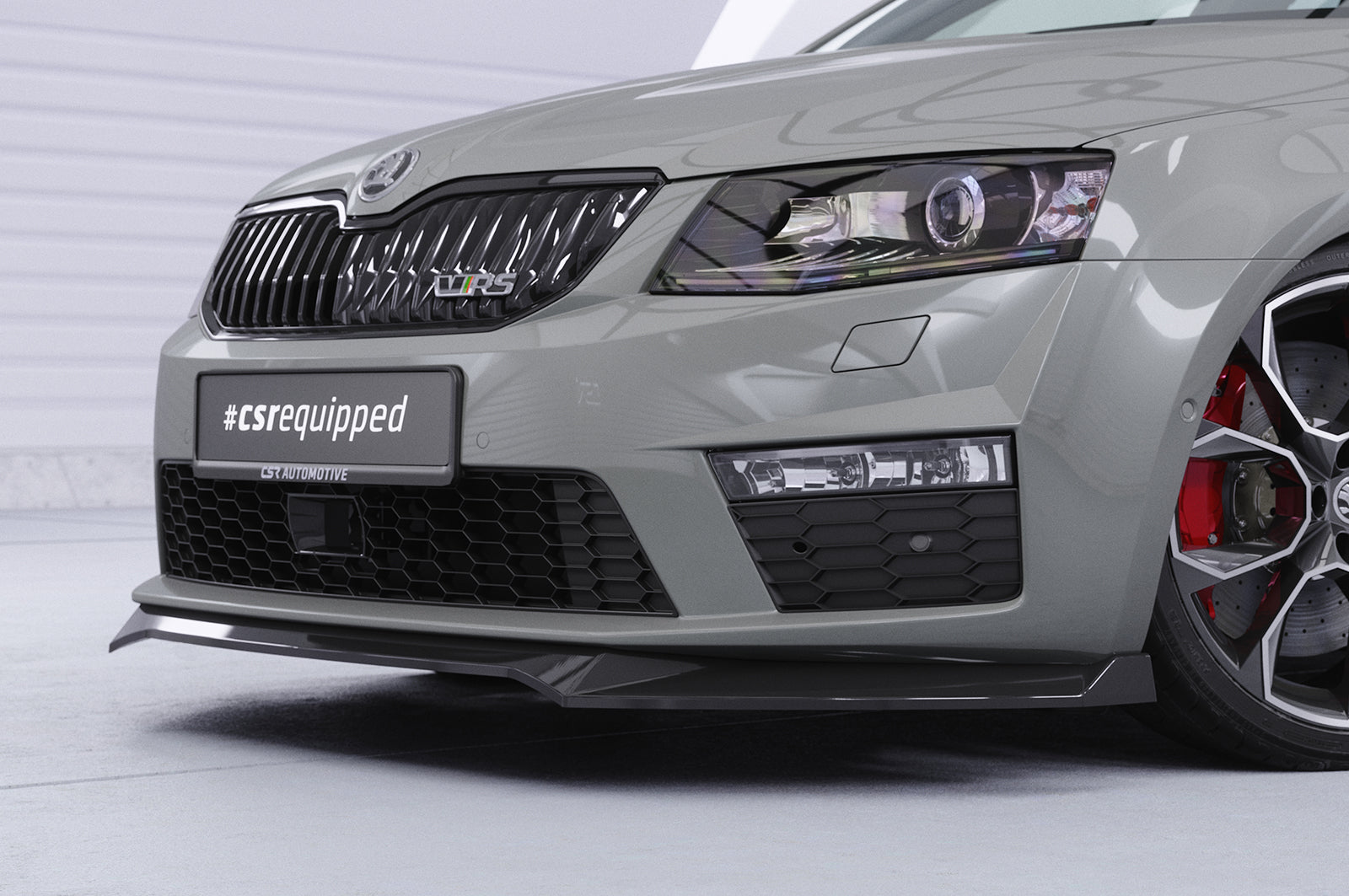 CSR Frontspoiler | Cup-Spoilerlippe mit ABE für Skoda Octavia 3 (Typ 5E) RS CSL150-L Unlackiert roh (Lackierung erforderlich)