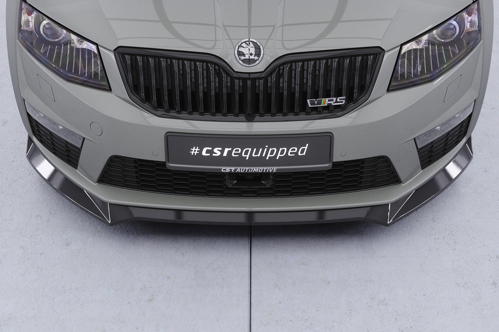 CSR Frontspoiler | Cup-Spoilerlippe mit ABE für Skoda Octavia 3 (Typ 5E) RS CSL150-L Unlackiert roh (Lackierung erforderlich)