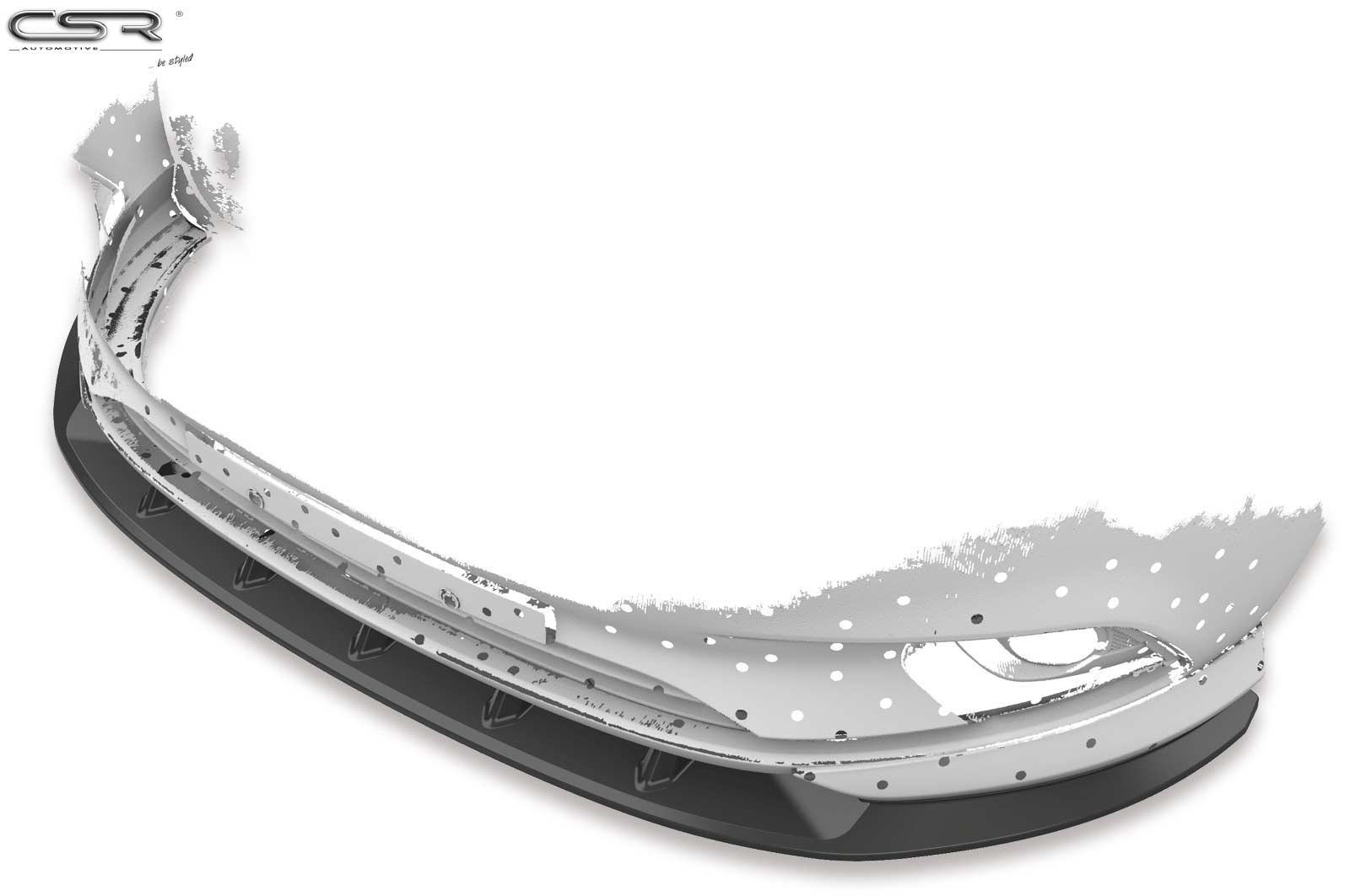 CSR Frontspoiler | Cup-Spoilerlippe mit ABE für Opel Corsa E OPC-Line CSR-CSL154-S Strukturiert schwarz matt (keine Lackierung erforderlich)