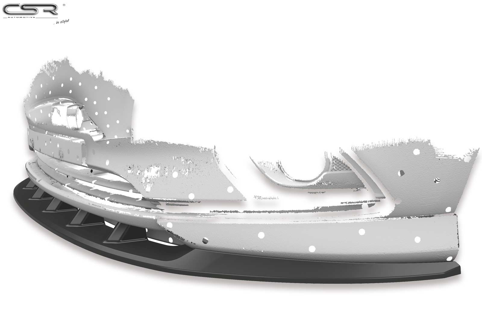 CSR Frontspoiler | Cup-Spoilerlippe mit ABE für Opel Corsa E OPC-Line CSR-CSL154-S Strukturiert schwarz matt (keine Lackierung erforderlich)