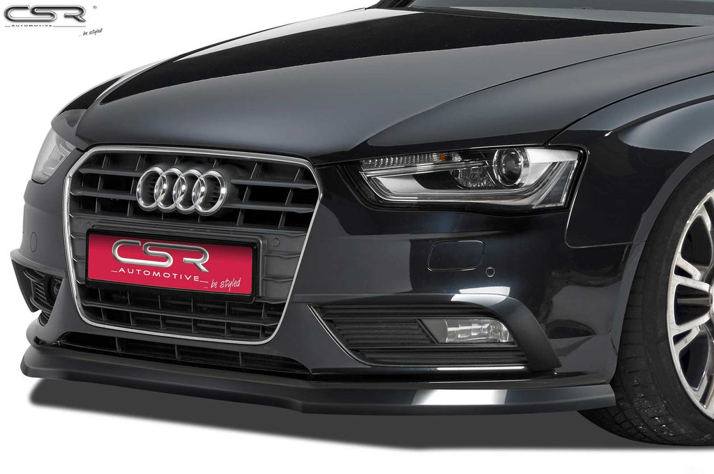 CSR Frontspoiler | Cup-Spoilerlippe mit ABE für Audi A4 B8 CSL176-S Strukturiert schwarz matt (keine Lackierung erforderlich)