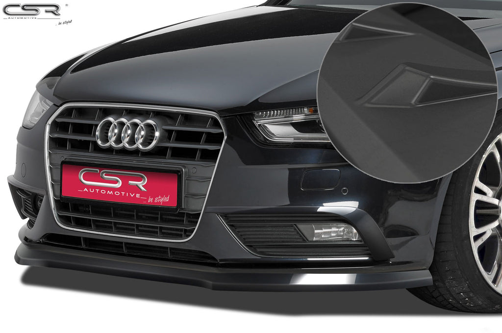 CSR Frontspoiler | Cup-Spoilerlippe mit ABE für Audi A4 B8 CSL176-L Unlackiert roh (Lackierung erforderlich)