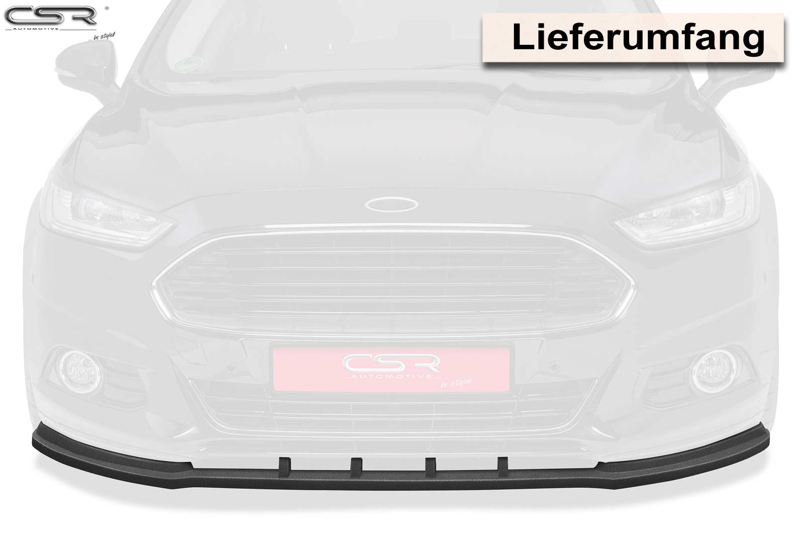 CSR Frontspoiler | Cup-Spoilerlippe mit ABE für Ford Mondeo MK5 CSL178-S Strukturiert schwarz matt (keine Lackierung erforderlich)