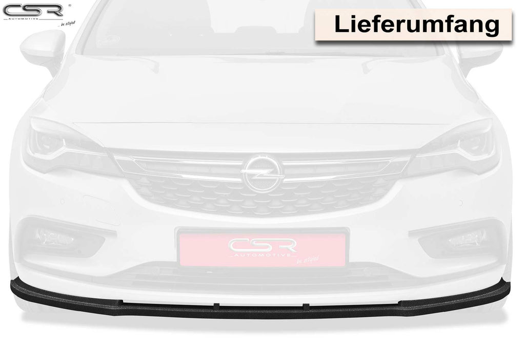 CSR Frontspoiler | Cup-Spoilerlippe mit ABE für Opel Astra K CSL180-L Unlackiert roh (Lackierung erforderlich)