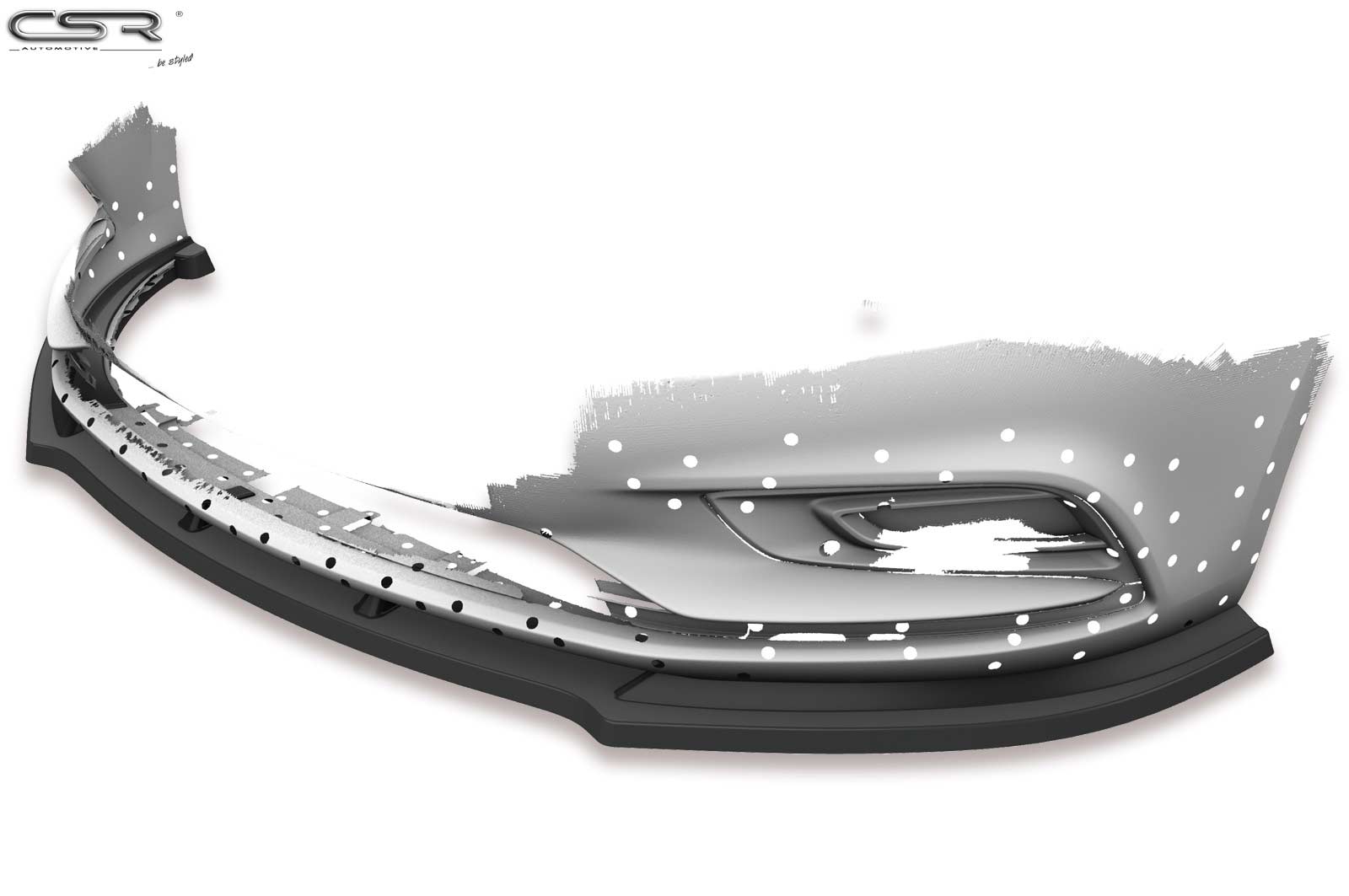 CSR Frontspoiler | Cup-Spoilerlippe mit ABE für Opel Astra K CSL180-G Glossy schwarz Hochglanz (keine Lackierung erforderlich)