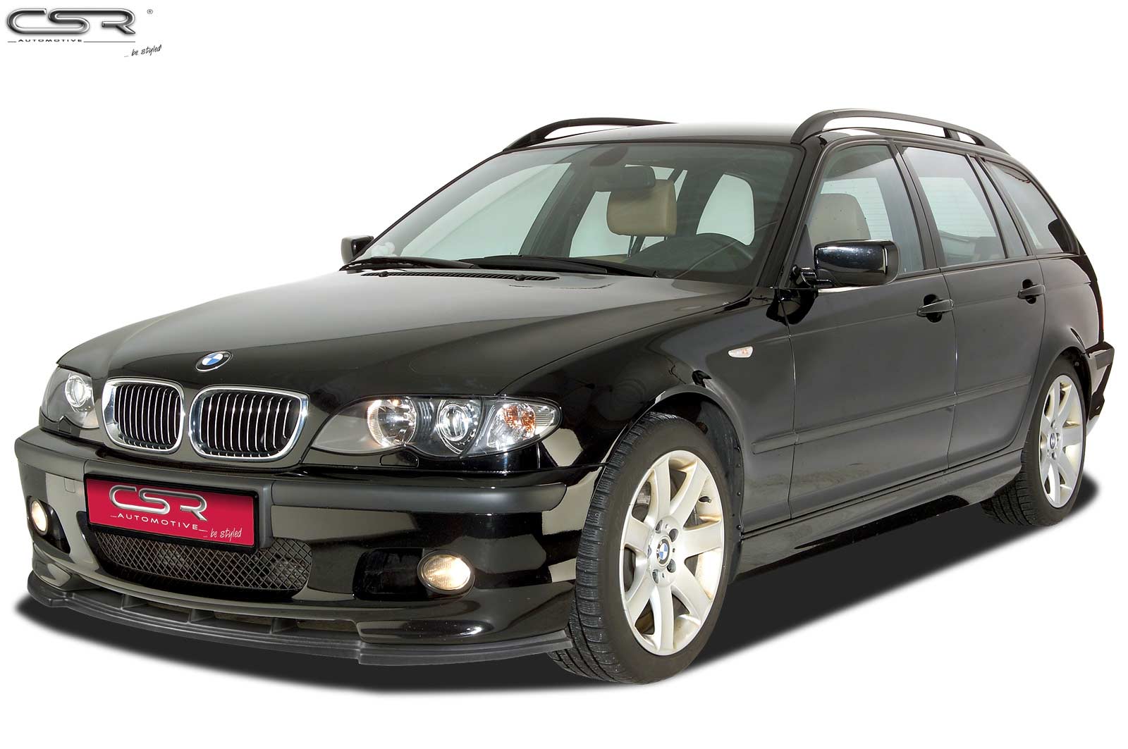 CSR Frontspoiler | Cup-Spoilerlippe mit ABE für BMW 3er E46 CSL185-S Strukturiert schwarz matt (keine Lackierung erforderlich)