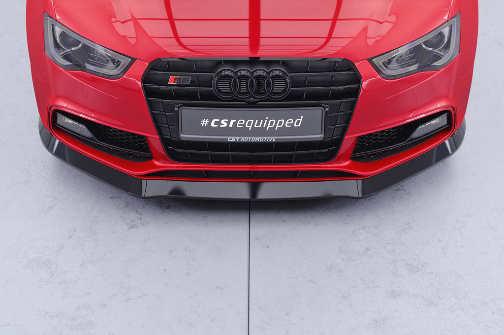 CSR Frontspoiler | Cup-Spoilerlippe mit ABE für Audi A5/S5 8T CSR-CSL187-C Carbon Look Hochglanz (keine Lackierung erforderlich)