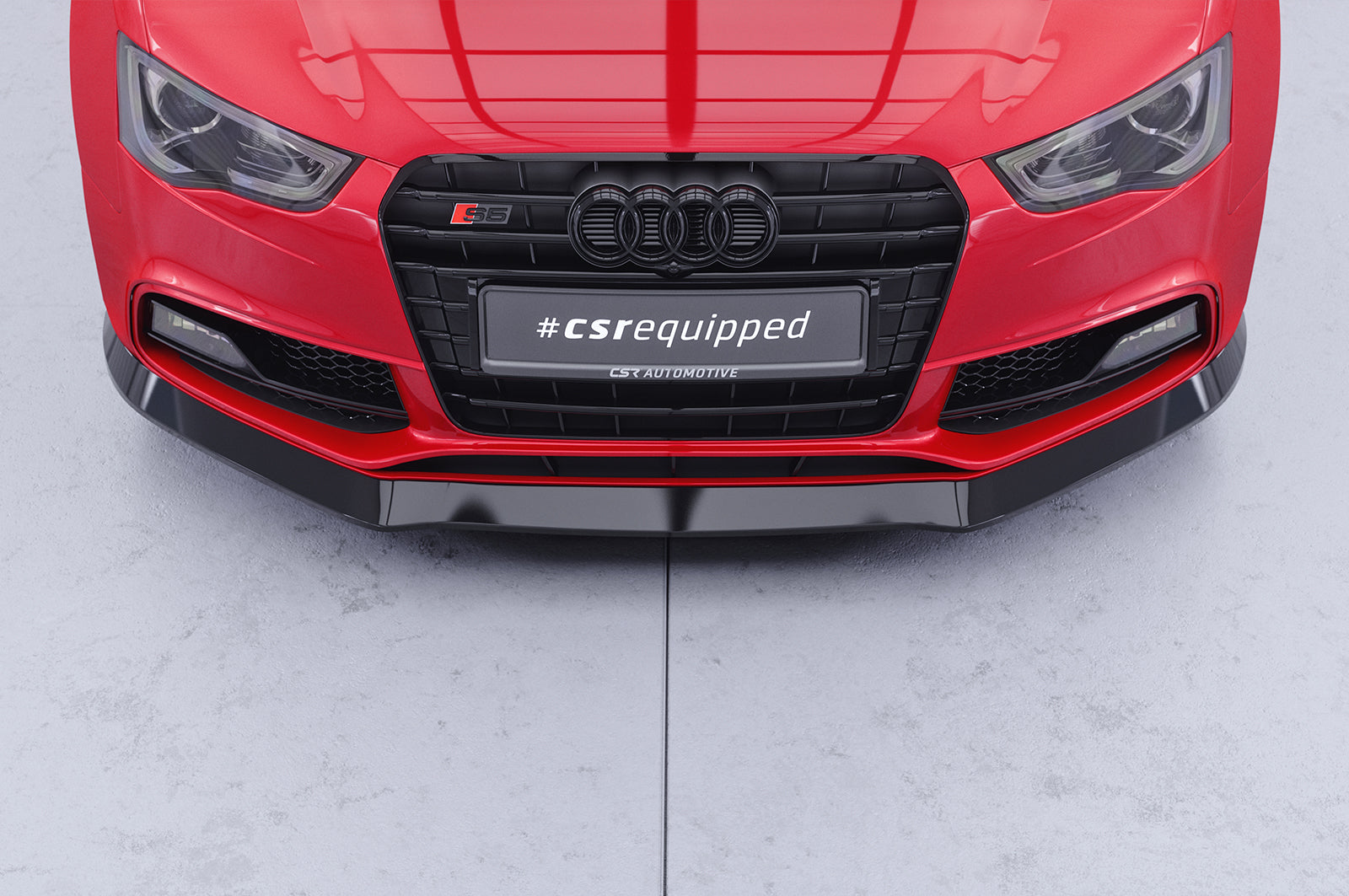 CSR Frontspoiler | Cup-Spoilerlippe mit ABE für Audi A5/S5 8T CSR-CSL187-C Carbon Look Hochglanz (keine Lackierung erforderlich)