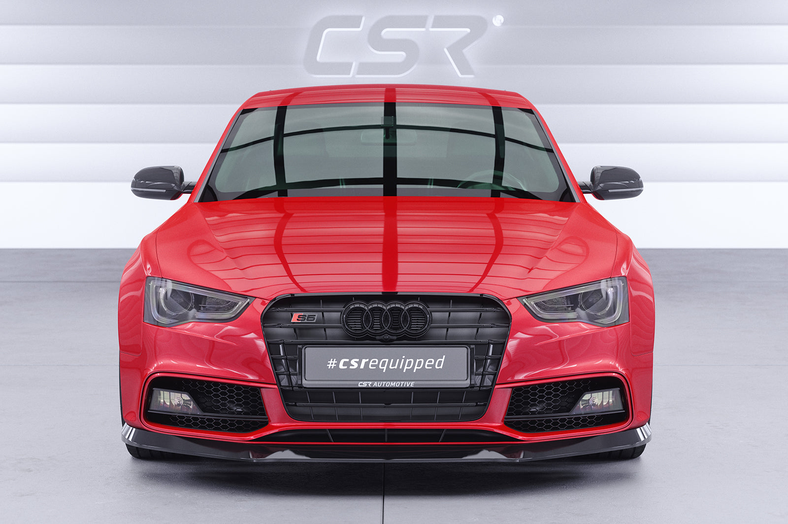 CSR Frontspoiler | Cup-Spoilerlippe mit ABE für Audi A5/S5 8T CSR-CSL187-C Carbon Look Hochglanz (keine Lackierung erforderlich)