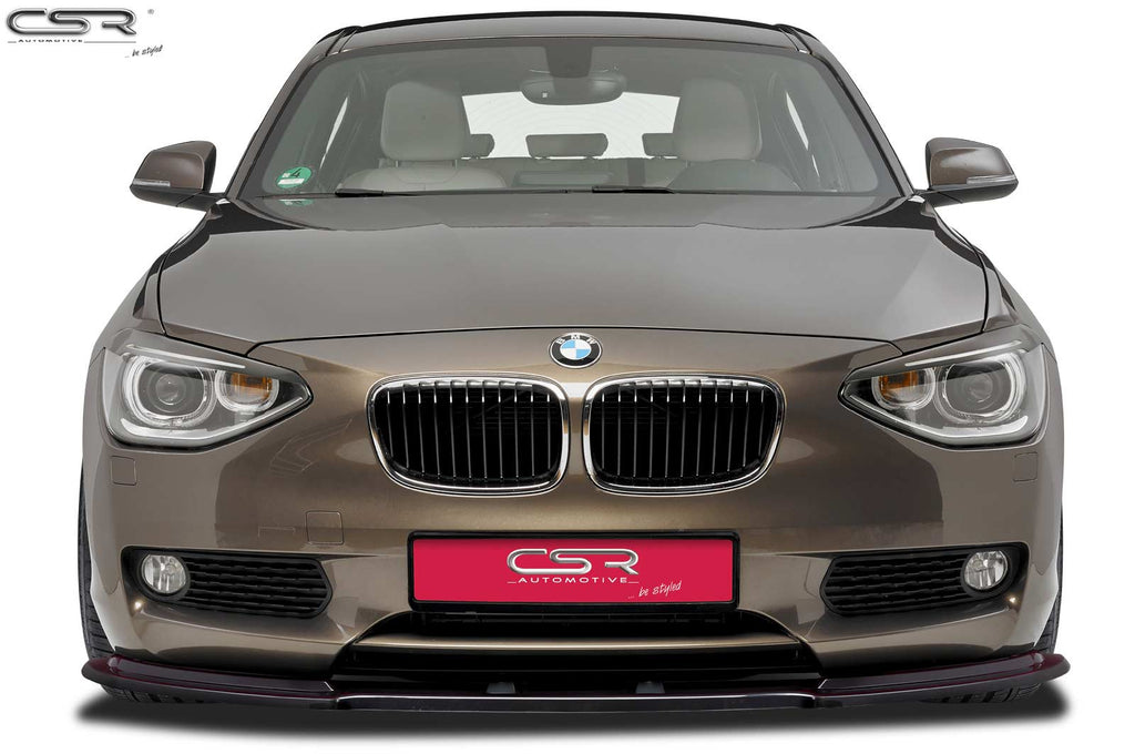 CSR Frontspoiler | Cup-Spoilerlippe mit ABE für BMW 1er F20/F21 CSL199-S Strukturiert schwarz matt (keine Lackierung erforderlich)