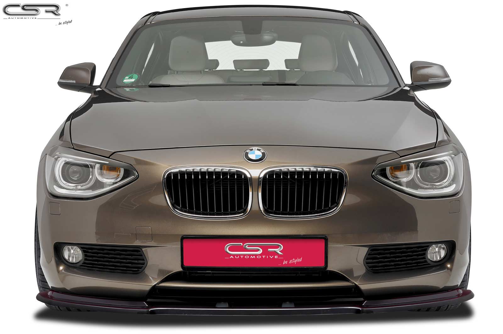 CSR Frontspoiler | Cup-Spoilerlippe mit ABE für BMW 1er F20/F21 CSL199-S Strukturiert schwarz matt (keine Lackierung erforderlich)