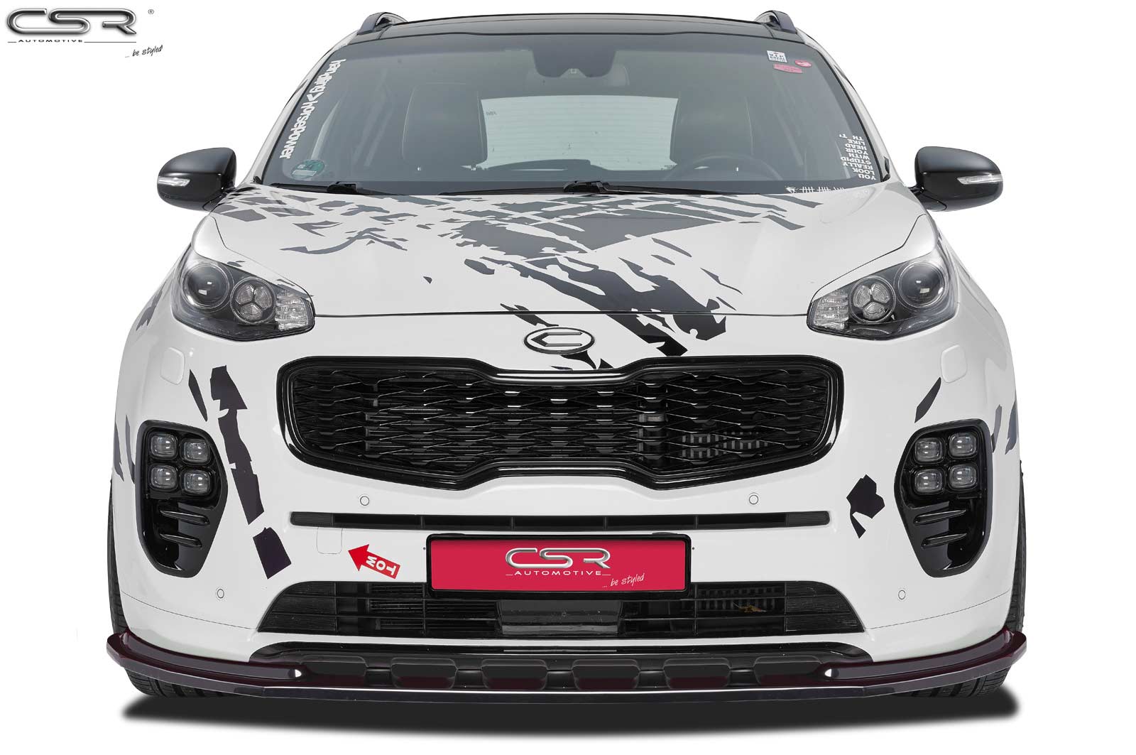 CSR Frontspoiler | Cup-Spoilerlippe mit ABE für Kia Sportage QL CSL200-L Unlackiert roh (Lackierung erforderlich)