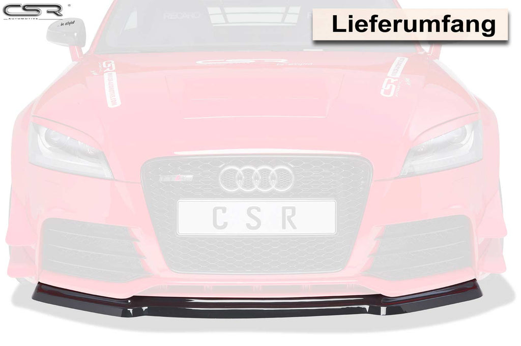 CSR Frontspoiler | Cup-Spoilerlippe mit ABE für Audi TT RS 8J CSL226-S Strukturiert schwarz matt (keine Lackierung erforderlich)
