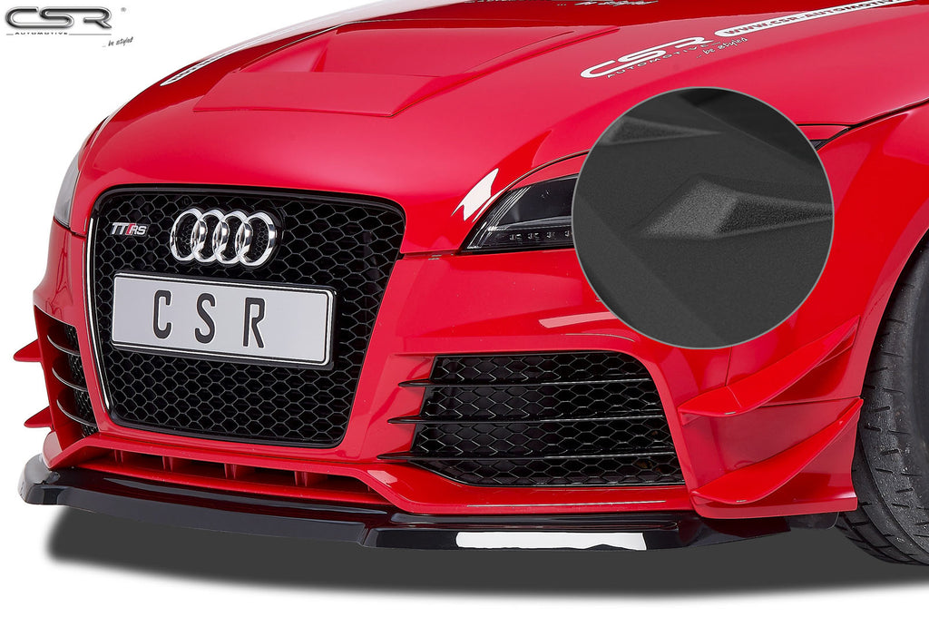 CSR Frontspoiler | Cup-Spoilerlippe mit ABE für Audi TT RS 8J CSL226-S Strukturiert schwarz matt (keine Lackierung erforderlich)