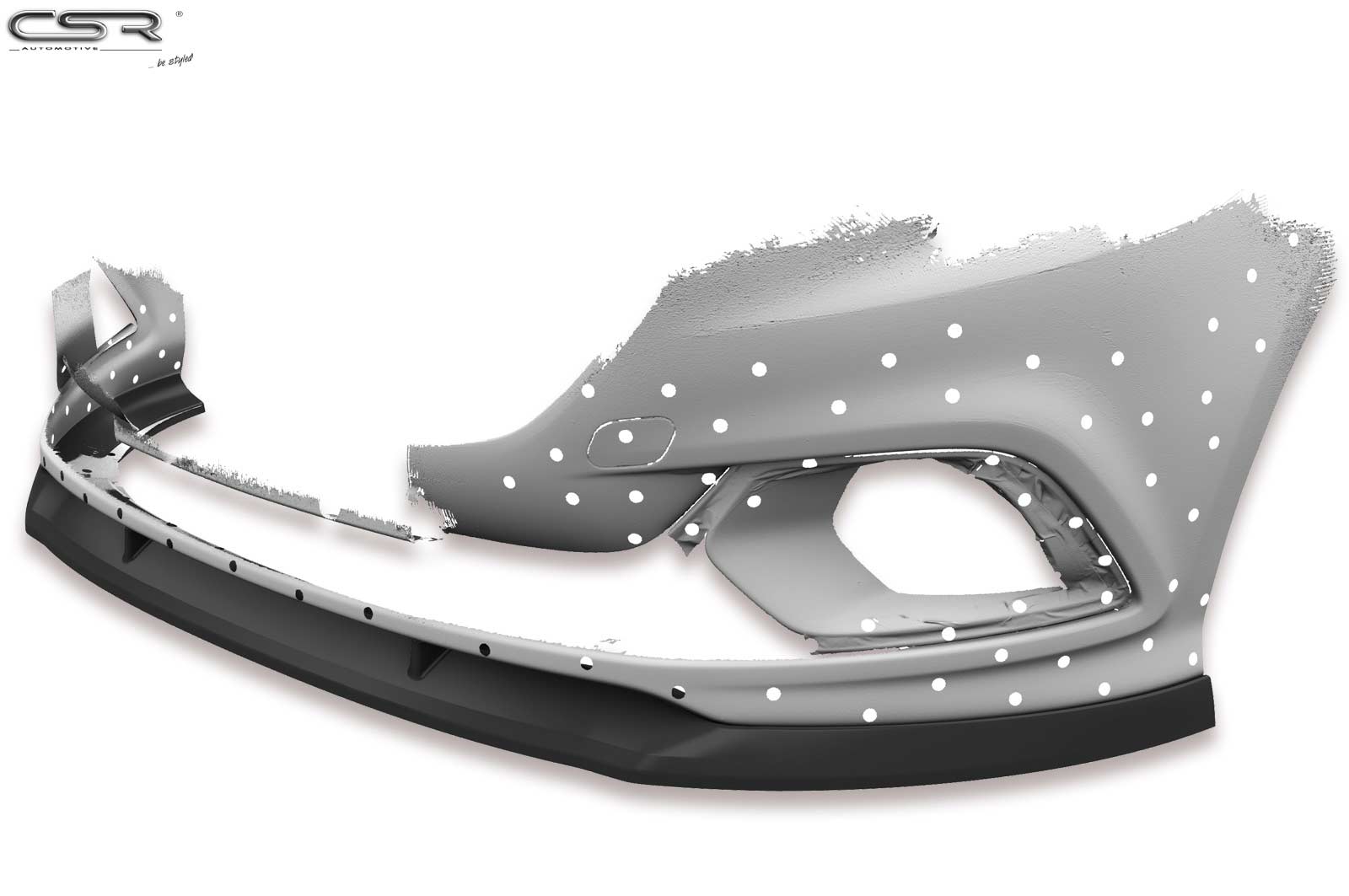 CSR Frontspoiler | Cup-Spoilerlippe mit ABE für Opel Corsa E OPC CSL275-G Glossy schwarz Hochglanz (keine Lackierung erforderlich)