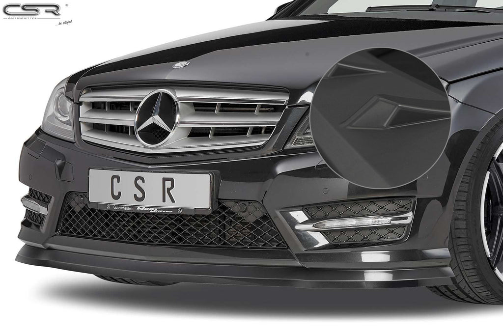 CSR Frontspoiler | Cup-Spoilerlippe mit ABE für Mercedes-Benz C-Klasse 204 CSL308-L Unlackiert roh (Lackierung erforderlich)