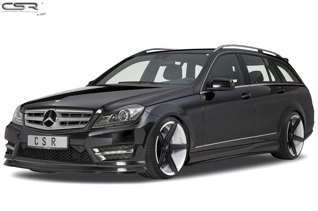 CSR Frontspoiler | Cup-Spoilerlippe mit ABE für Mercedes-Benz C-Klasse 204 CSL308-L Unlackiert roh (Lackierung erforderlich)