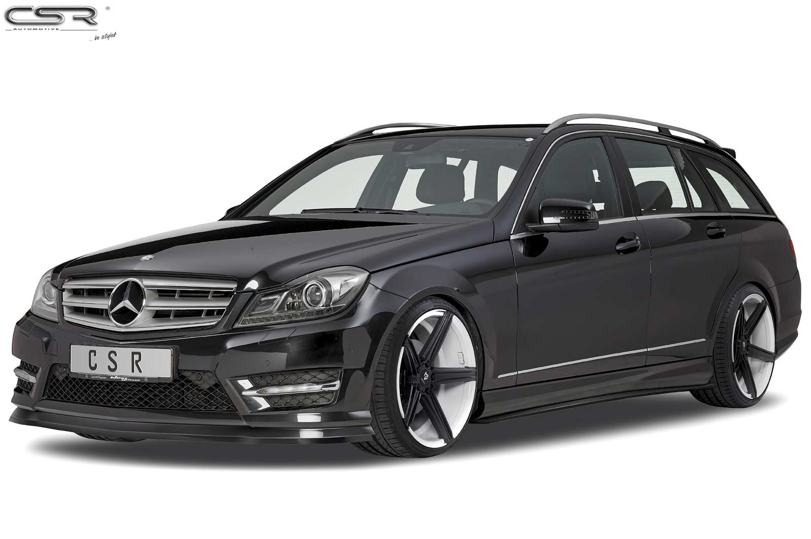 CSR Frontspoiler | Cup-Spoilerlippe mit ABE für Mercedes-Benz C-Klasse 204 CSL308-L Unlackiert roh (Lackierung erforderlich)