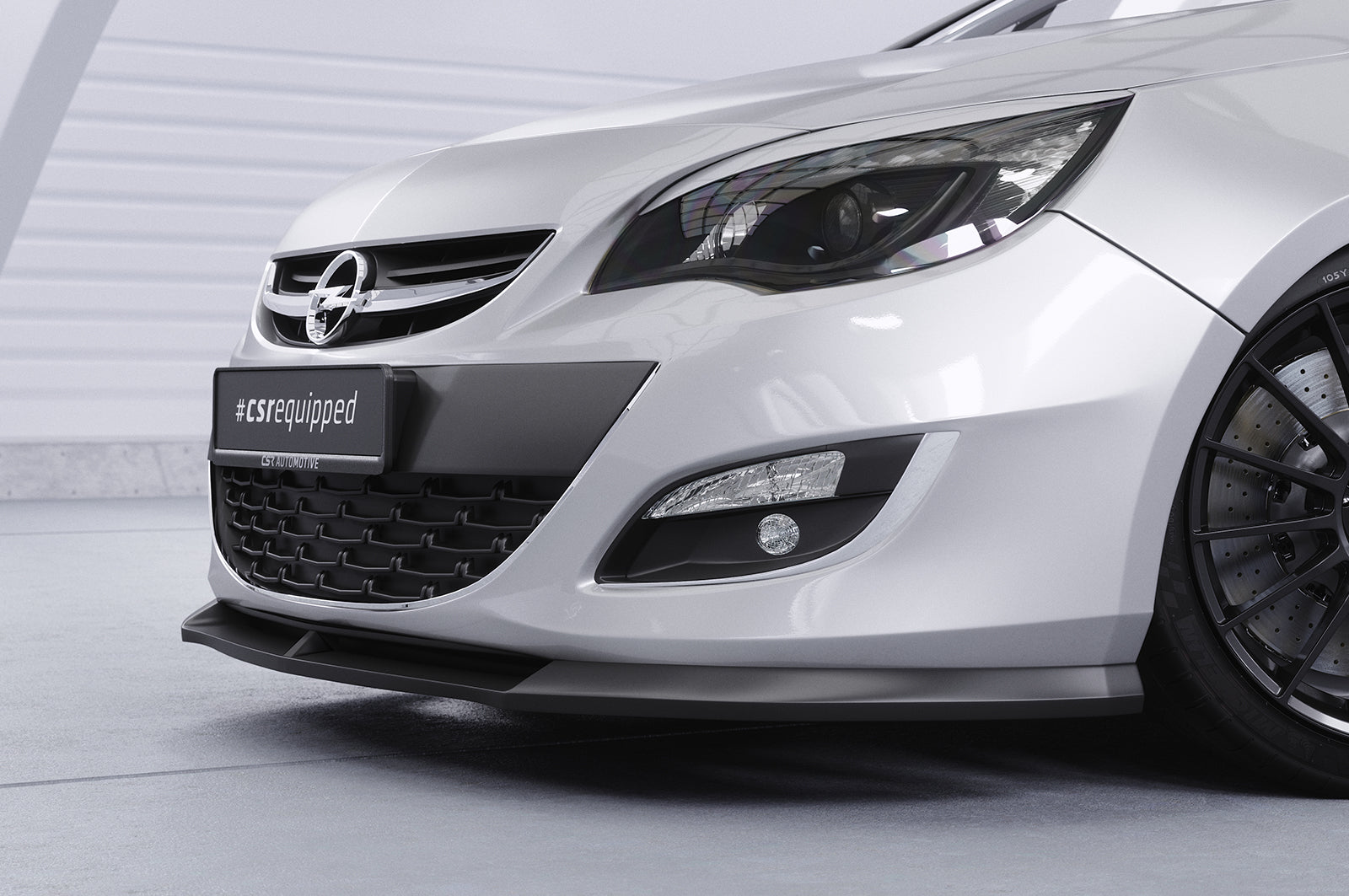 CSR Frontspoiler | Cup-Spoilerlippe mit ABE für Opel Astra J CSL311-C Carbon Look Hochglanz (keine Lackierung erforderlich)