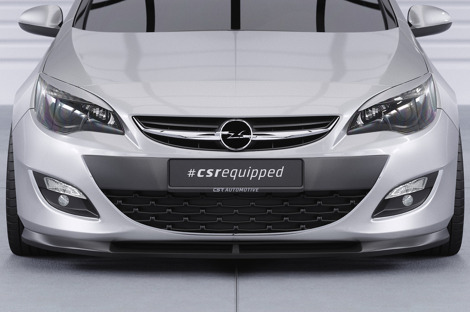 CSR Frontspoiler | Cup-Spoilerlippe mit ABE für Opel Astra J CSL311-C Carbon Look Hochglanz (keine Lackierung erforderlich)