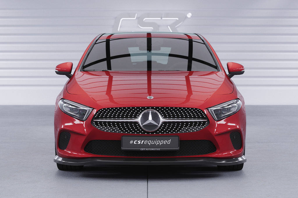 CSR Frontspoiler | Cup-Spoilerlippe mit ABE für Mercedes-Benz A-Klasse W177 CSL312-S Strukturiert schwarz matt (keine Lackierung erforderlich)