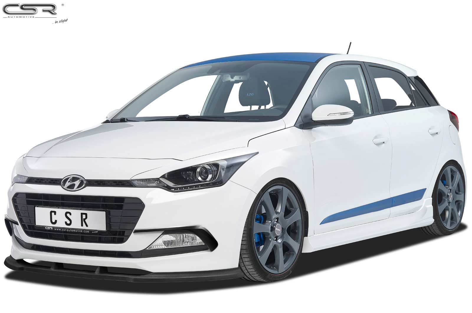 CSR Frontspoiler | Cup-Spoilerlippe mit ABE für Hyundai I20 GB CSL313-L Unlackiert roh (Lackierung erforderlich)