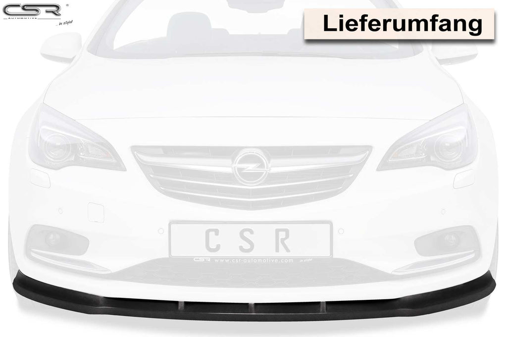 CSR Frontspoiler | Cup-Spoilerlippe mit ABE für Opel Cascada CSL314-S Strukturiert schwarz matt (keine Lackierung erforderlich)