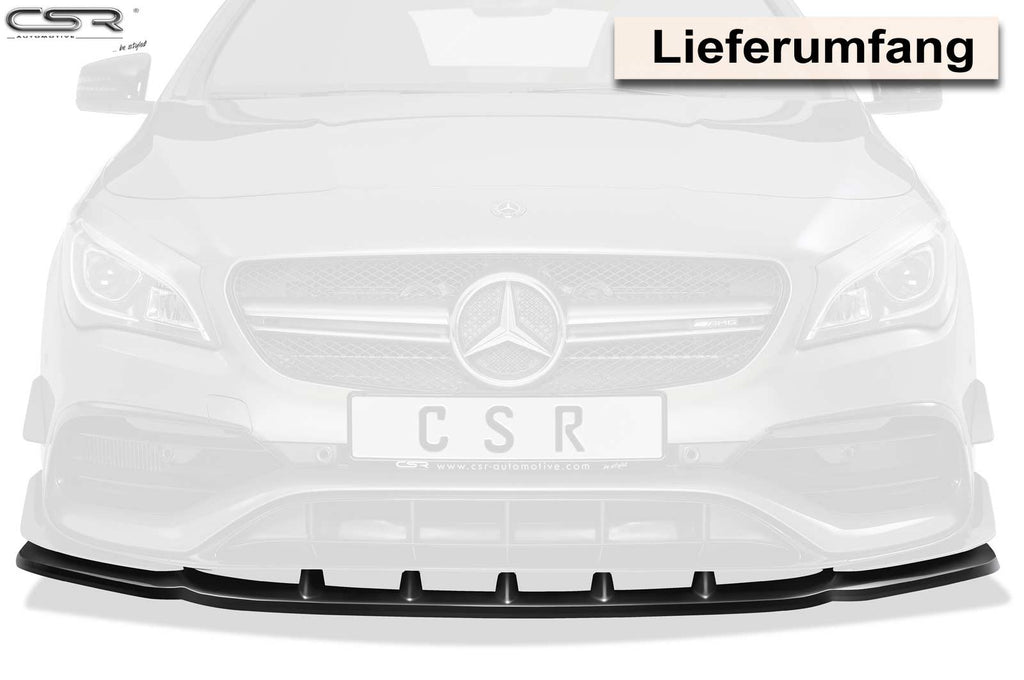 CSR Frontspoiler | Cup-Spoilerlippe mit ABE für Mercedes-Benz CLA 45 AMG / A 45 AMG 117 CSL315-L Unlackiert roh (Lackierung erforderlich)