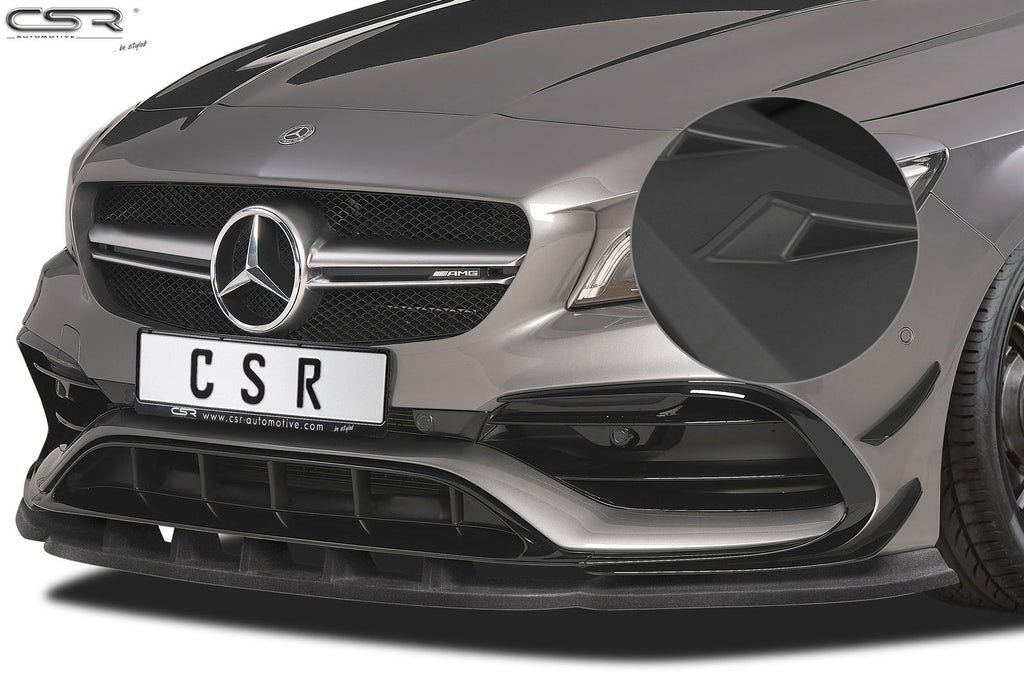CSR Frontspoiler | Cup-Spoilerlippe mit ABE für Mercedes-Benz CLA 45 AMG / A 45 AMG 117 CSL315-L Unlackiert roh (Lackierung erforderlich)