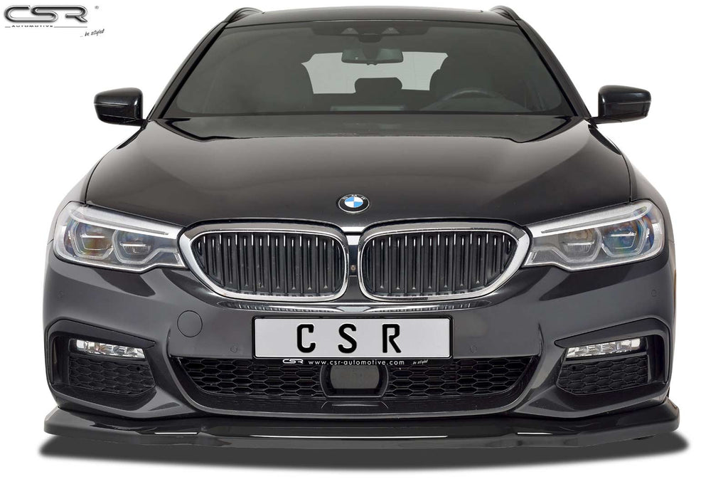 CSR Frontspoiler | Cup-Spoilerlippe mit ABE für BMW 5er G30/G31 M-Paket CSL316-C Carbon Look Hochglanz (keine Lackierung erforderlich)
