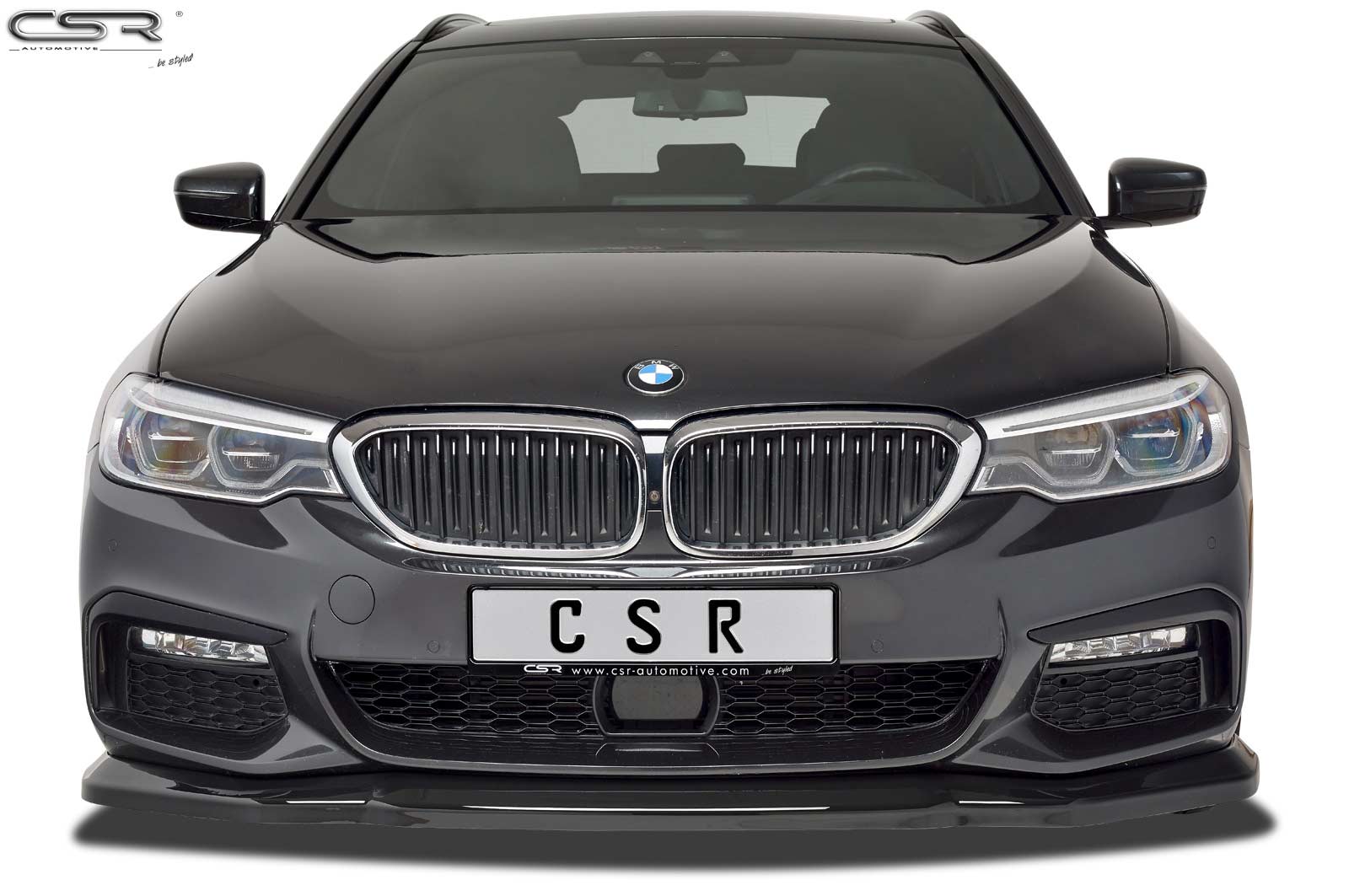 CSR Frontspoiler | Cup-Spoilerlippe mit ABE für BMW 5er G30/G31 M-Paket CSL316-C Carbon Look Hochglanz (keine Lackierung erforderlich)