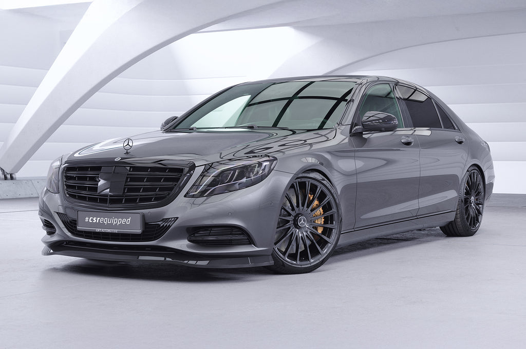 CSR Frontspoiler | Cup-Spoilerlippe mit ABE für Mercedes-Benz S-Klasse W222/V222 CSL318-S Strukturiert schwarz matt (keine Lackierung erforderlich)